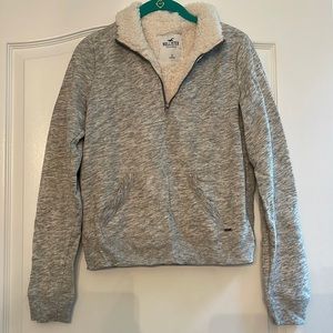 Hollister half zip Sherpa sweater